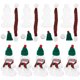 thumbnail image 2 of ColoMX 1 juego de botellas navideñas de botellas de jugo de pan de jengibre botellas de bebidas navideñas con sombreros y bufandas, 2 of 8