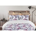thumbnail image 5 of Ambesonne Floral Aquarelle Down Alternative Quilt Comforter, Winter Flowers Art, Queen, Dark Lavender Pale Ruby, 5 of 5