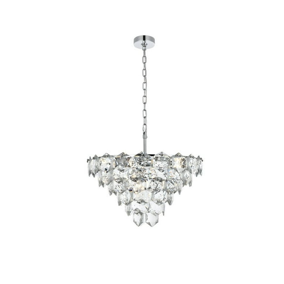 Elegant Lighting Adaline 24 Inch Chandelier In Chrome