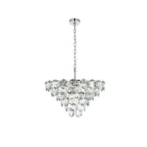 Elegant Lighting Adaline 24 Inch Chandelier In Chrome