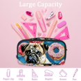 thumbnail image 4 of MUOOUM Pencil Case, Pug Dog Pink Donuts Large Capacity Pencil Pouch Stationery Pen Bag, 4 of 7