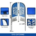 thumbnail image 3 of QSUM Open House Feather Flag with Flag Pole Kit and Ground Spike, 7FT Open House Windless Flag Banner Sign Business for Welcome Agent Inside Outdoor Advertising Sign Decoration Display（Blue）, 3 of 7