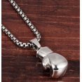 thumbnail image 2 of Chaîne de Gant de Boxe en Acier Inoxydable Punk pour Hommes et Femmes, Pendentif Collier, Argent (Femmes), 2 of 5
