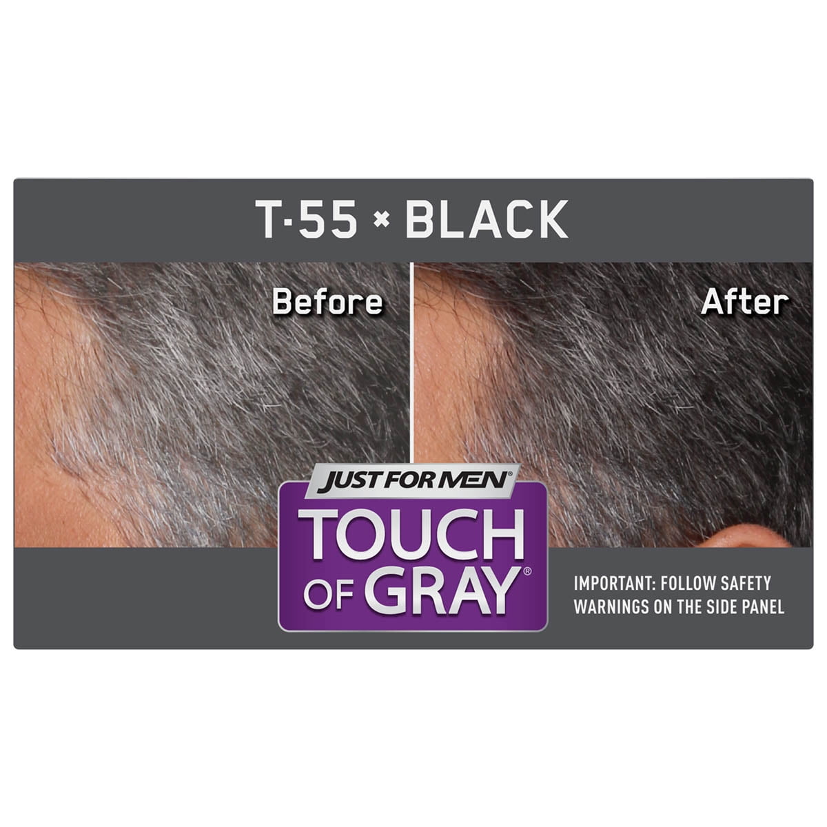 Just For Men Touch Of Gray Easy S Hair Color With Comb In Just For Men Touch Of Gray Easy S Hair Color With Comb In Licator Black Shade T 55