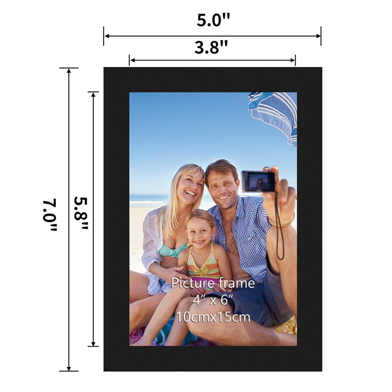 HORLIMER, Magnetic Picture Frame, 4x6, Pack of 12 Black PVC