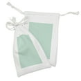 thumbnail image 2 of Abstract Fabric Pouch Set of 2, Geometric Spiral Dots Circling Wavy Lines with Points Curving Rounding Motif, Drawstring Bag for Toiletries Masks and Favors, 9" x 6", Mint Green White, by Ambesonne, 2 of 2