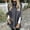 Dark Gray, variant on Women's Printed Pullover Sweater Turndown Collar Zipper Long Sleeve Casual Blouse Top