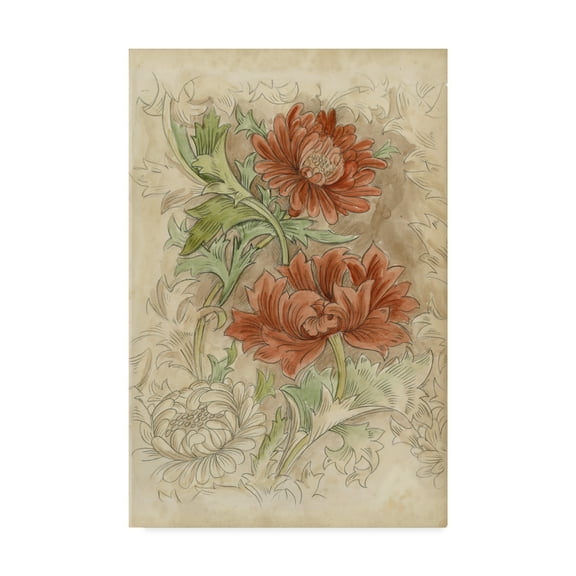 Trademark Fine Art 'Floral Pattern Study I' Canvas Art by Ethan Harper