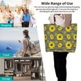 thumbnail image 4 of Yiaed Sunflowers On Black And White Stripes Print Handbag for Women Tote Purse Shoulder Bag Large Fashion Hobo Purse Handbag Shopping Tote, 4 of 5
