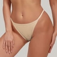 thumbnail image 4 of Clearance! Hontri Bikini Bottoms Swimsuit Leggings Women's Bikini Anti Slip Briefs Thong Swimming Trunks Bathing Suit Bottoms Swimsuit Bottoms Beige,One Size, 4 of 6
