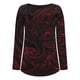 thumbnail image 5 of Camisas Para Mujer, Camisetas de Gran Tamaño, Camiseta de Moda Informal de Manga Larga, Jersey Fruncido Con Cuello Redondo Estampado, Blusa, Tops Odeerbi  ODB135956, 5 of 6
