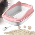 thumbnail image 1 of Caja de arena para gatos con lados altos, suministros para mascotas a prueba de salpicaduras, bandeja de arena portátil fácil de limpiar, bandeja de, 1 of 10