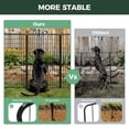 thumbnail image 3 of FXW Garden Fence Outdoor for The Yard – 50in(H) x 41.7ft(L) Heavy Duty Metal Animal Barrier for Dog and Rabbit, Decorative Dog Fence, 16 Panels, Black, 3 of 7