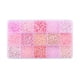 thumbnail image 4 of Juego de 15 rejillas de cuentas de vidrio para hacer pulseras, cuentas pequeñas con caja de almacenamiento, Rosa, 4 of 9