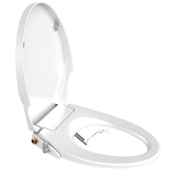Non-Electric Toilet Seat Bidet Seat with Self Cleaning Dual Nozzles  Natural Water Spray