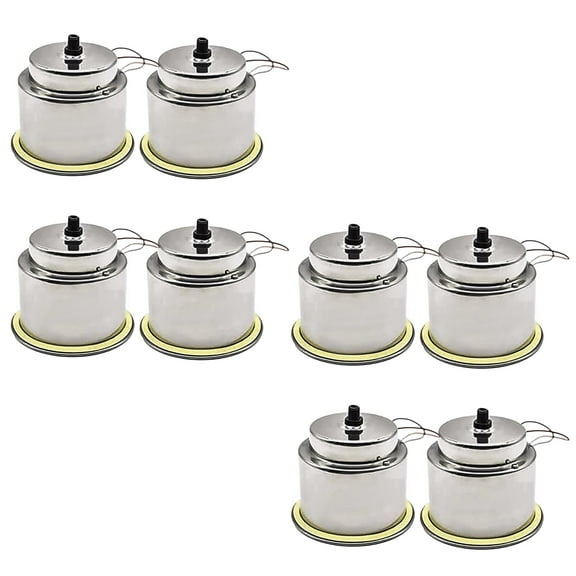 Marine City Stainless Steel 3 Red LED Drink Cup Holder with Drain for Boat, RV, Poker Table, Counter Top, Dashboard 8 Pcs