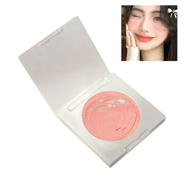 Maquillage de Base Longue Durée Fard à Joues Mat Poudre de Fard à Joues Pressée Rouge C5V9