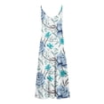 thumbnail image 4 of SMihono Robe Maxi Bohème d'Été pour Femmes Grande Taille Mode d'Été Imprimée Col en V Sans Manches Bretelles Robe Chandail Plage Robe d'Été, 4 of 4