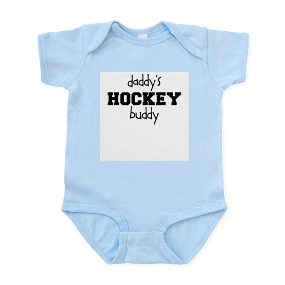 CafePress - Daddy's Hockey Buddy Infant Bodysuit - Baby Light Bodysuit, Size Newborn - 24 Months
