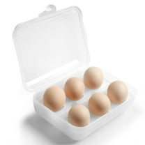 6 Girds Egg Holder Container, Clear Plastic Egg Storage Box Leakproof Shockproof Protection, Portable Egg Tray Carriage Dispenser for Camping Picnic Travel Kitchen Refrigerator Outdoor