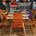 thumbnail image 5 of Soft Plush Pumpkins Fall Table Runner 3D Autumn Harvest Decor for Thanksgiving Halloween Seasonal Kitchen Dining Table Decoration Cute Orange Pumpkin Themed Runner for Home Party Indoor Outdoor Use, 5 of 6
