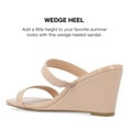 thumbnail image 3 of Journee Collection Womens Clover Tru Comfort Foam Low Heel Wedge Sandals, 3 of 6