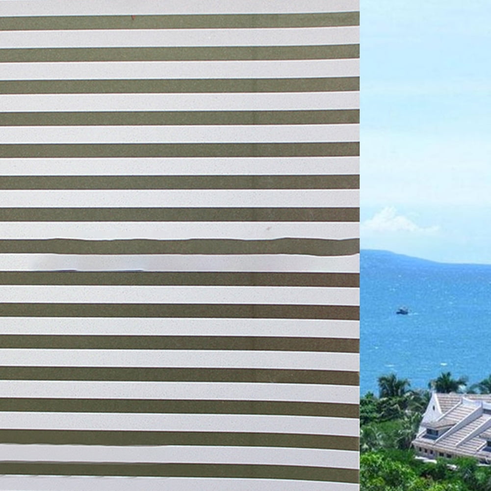 45*200cm Stripe Glass Frosted Window Film Self Adhesive Sticker Room Privacy New 