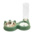 thumbnail image 2 of Tuvgenk 2-in-1 Cat & Dog Bowl Set with Automatic Water Dispenser & Food Tray Non-Slip Pet Feeder 10.63" Green, 2 of 6