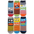 thumbnail image 1 of Socks Boys' Little Monster Pattern Crew Socks 6 Pair Pack, Multi, 1 of 4