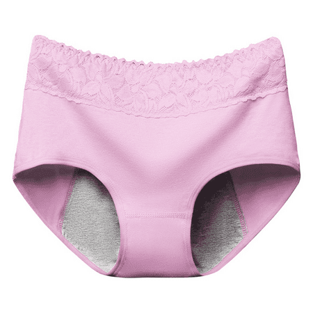 Fulorrnie Underwear for Women Plus Size Period Breathable Seamless Panty Briefs High Waist Elastic Comfort Panties  D  L