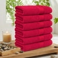 thumbnail image 2 of Ample Decor Bathroom Hand Towels 100% Cotton 18X28 inch -6pc Red, 2 of 6
