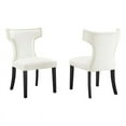 thumbnail image 2 of Modway Curve 20.5" Velvet Dining Side Chairs in Navy/Black (Set of 2), 2 of 10