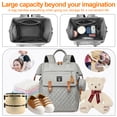 thumbnail image 4 of Eurhowing Baby Diaper Bag Backpack for Mom & Dad, Large Capacity Baby Bag with Stroller Straps & Insulated Pocket, Waterproof Diaper Backpack for Travel, Dark Gray, 4 of 8
