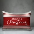 thumbnail image 2 of Creative Products Merry Christmas Farmhouse Stripe 14x20 Spun Poly Pillow, 2 of 2