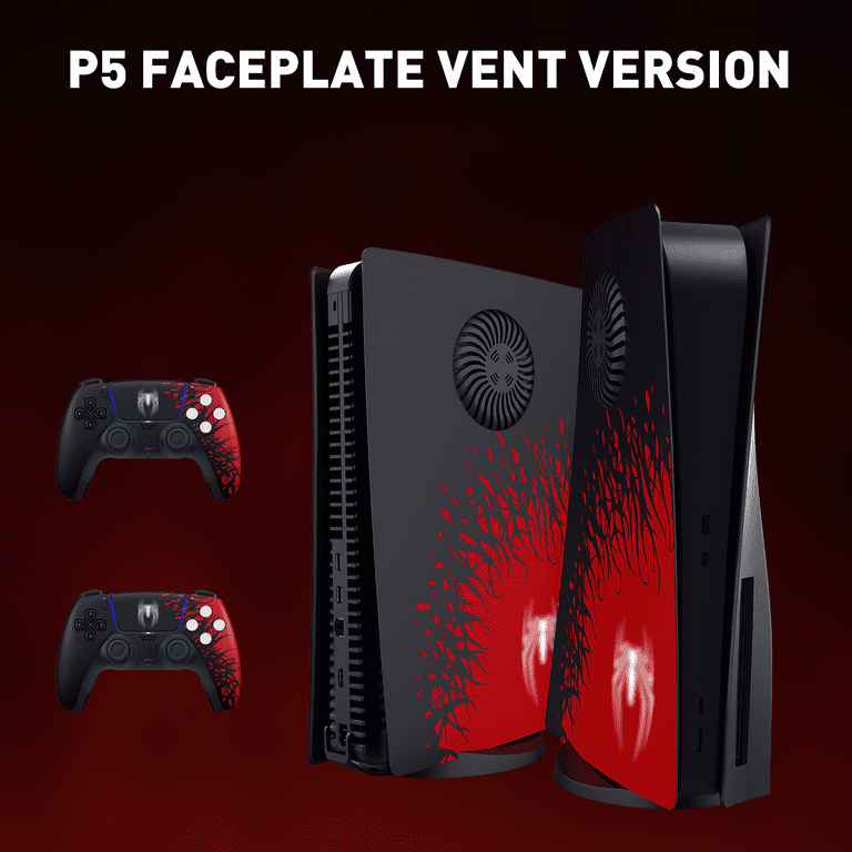 Enhanced PS5 Accessories: Spider Pattern Vented Console Cover for
