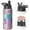Black-13, variant on 18 Oz Pioneer Insulated Water Bottle Colorful Floral Stainless Steel Double Walled Vacuum Sports Water Bottle Reusable Leak Proof BPA-Free Flask for Gym Camping Hiking Black