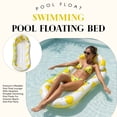 thumbnail image 6 of Inflatable Pool Float Lounger with Headrest – Portable Mesh Water Hammock Bed for Adults,Lemon Pattern Summer Float for Beach,Pool Parties & Swimming 1PC, 6 of 6
