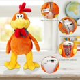 thumbnail image 5 of Musical Squawking Chicken Stuffed Animal Walking Singing Waving Rooster Fun Electronic Interactive Animation Plush Toys Gifts For Kids, 5 of 5