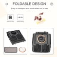 thumbnail image 4 of PawHut Foldable Pet Carrier Backpack with Two Storage Packets, Breathable Mesh, Transparent Window & Adjustable Shoulder Strap for Small Cats & Dogs Travel Hiking, Grey, 4 of 9