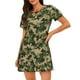 thumbnail image 1 of Fotbe Camouflag Bata de Dormir para Mujer con Estampado, Camisón de Algodón de Manga Corta, Ropa de Dormir Casual, 1 of 6