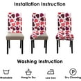thumbnail image 6 of Valentine''s Day Dining Room Chair Covers Set of 6,Colorful Heart Stretch Parsons Chair Covers,Valentine Decorations Kitchen Chair Seat Cover Protector(White,6 Pack), 6 of 6