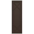 thumbnail image 5 of Ekena Millwork 18"W x 63"H True Fit PVC Bungalow Fixed Mount Shutters, Raisin Brown (Per Pair - Hardware Not Included), 5 of 9