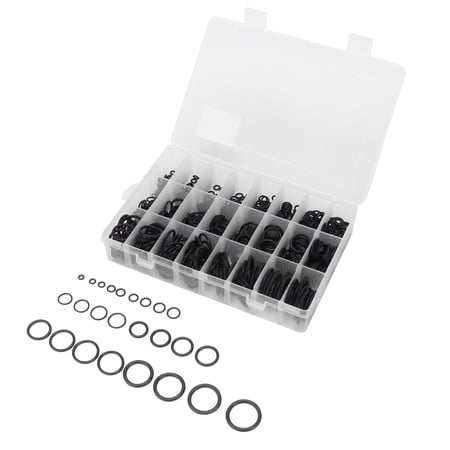 M Buder 740pcs Nitrile Rubber O-Ring Assortment Kit Sealing Rings for Machine Tools Automotive Engine Systems Agricultural Machinery (8.27 inches / 21 cm Box)