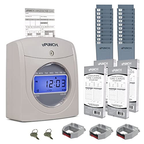 Paquete para calcular el tiempo y el reloj uPunch HN4500 con 200 tarjetas