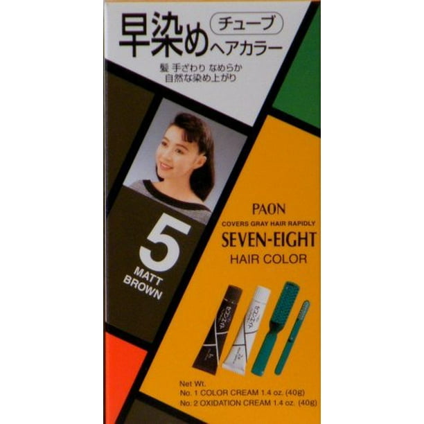 Paon Sept-Huit Permanent Cheveux Couleur Kit 5 Mat Brun