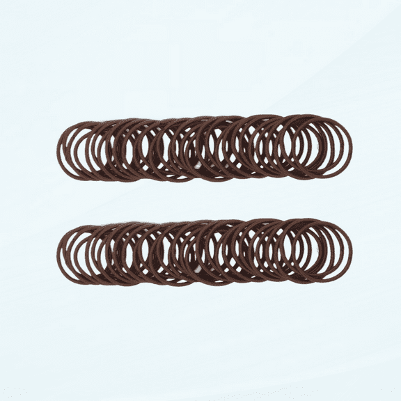 100 Pieces Small Baby Girls Hair Elastics Hair Ties Ponytail Holders Hair Bands for Kids(2 mm x 2.5 cm,Brown)