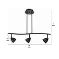 thumbnail image 5 of Benjara BM223067 3 Light 120V Metal Track Light Fixture with Round Shade, Black, 5 of 5
