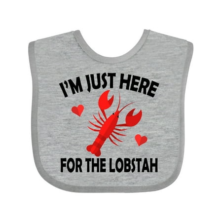 

Inktastic Just Here for the Lobster Gift Baby Boy or Baby Girl Bib