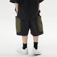 thumbnail image 5 of ATOGUTA Boy's Cargo Shorts Kids Youth Athletic Short Boy Quick Dry Sport Clothes with Pockets Black, Size 3T-14, 5 of 5
