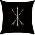 thumbnail image 2 of Square Cloth Pillow Covers with Geometric Images set of 2, 2 of 10